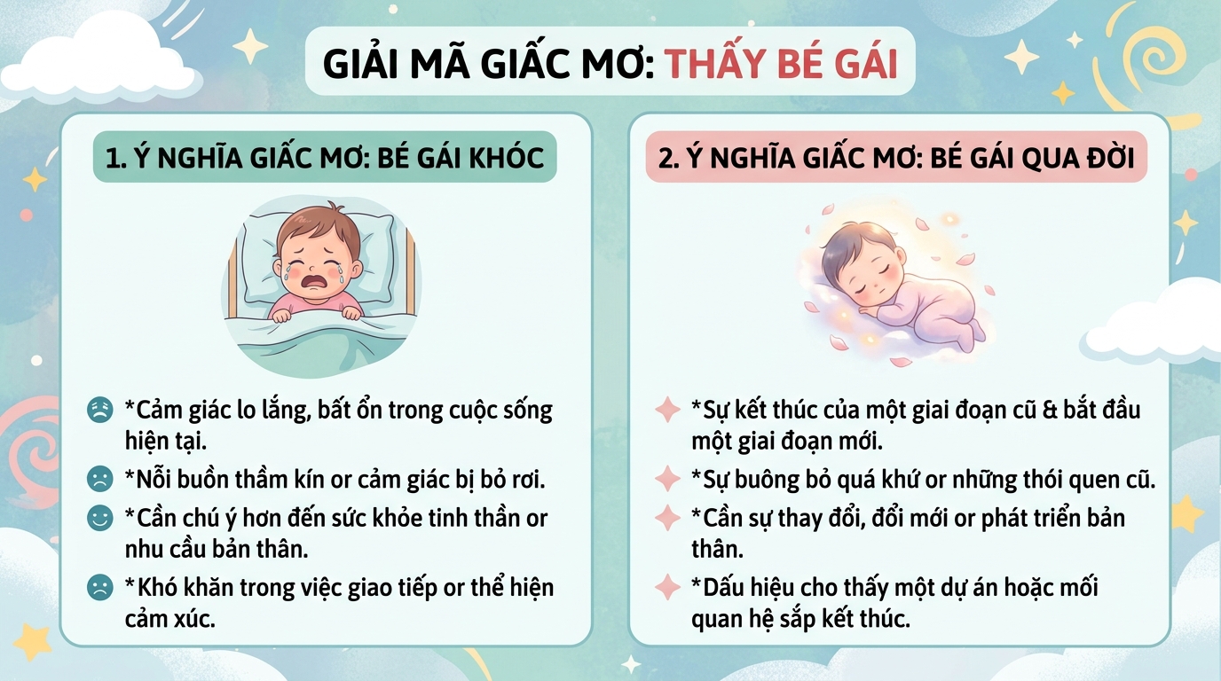 Ý nghĩa giấc mơ người thấy em bé gái khóc, em bé gái chết