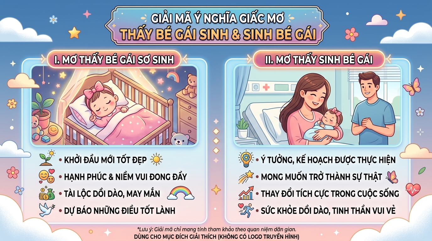 Giải mã điềm báo nằm mơ thấy em bé gái sơ sinh, sinh em bé gái