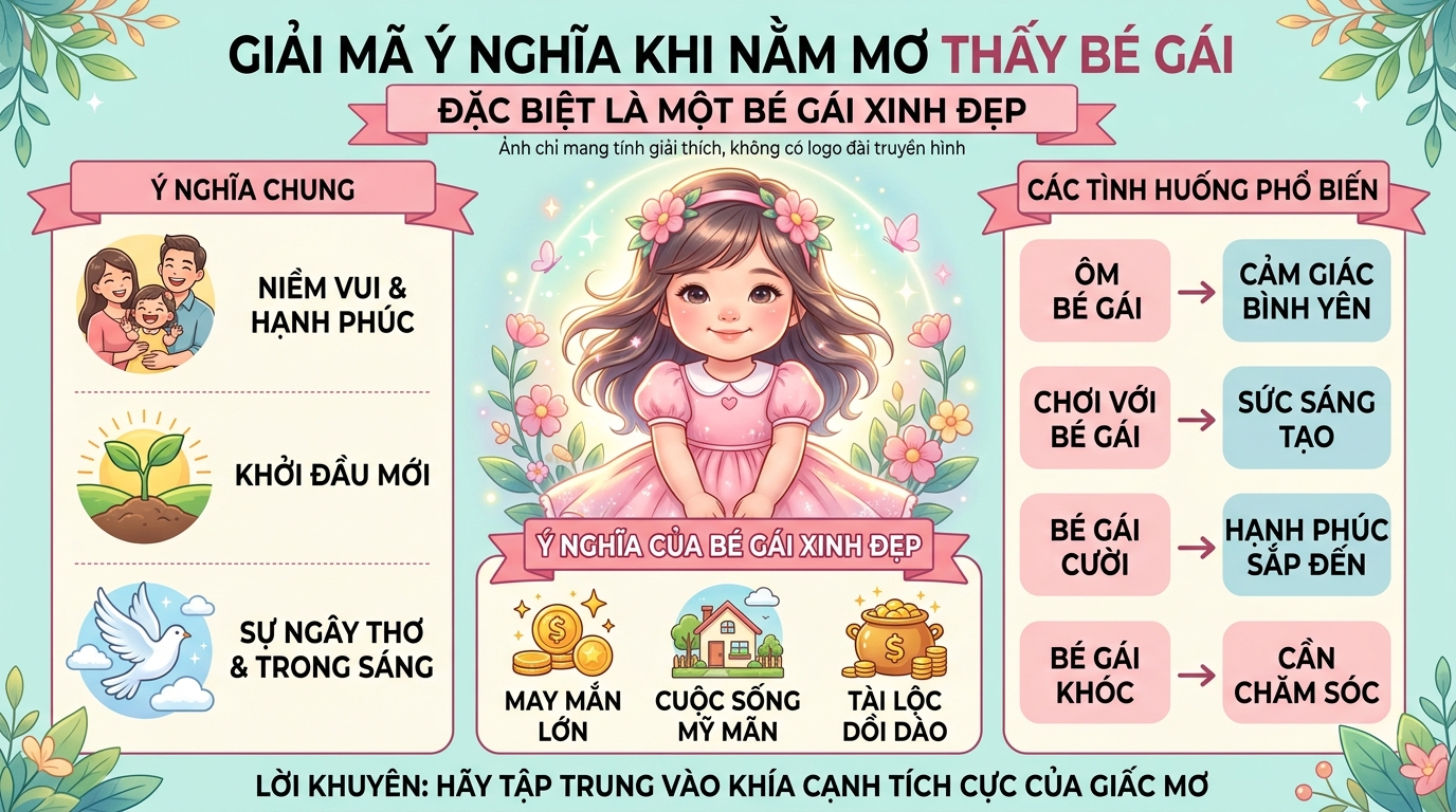 Ý nghĩa giấc mơ người thấy em bé gái, bé gái xinh xắn