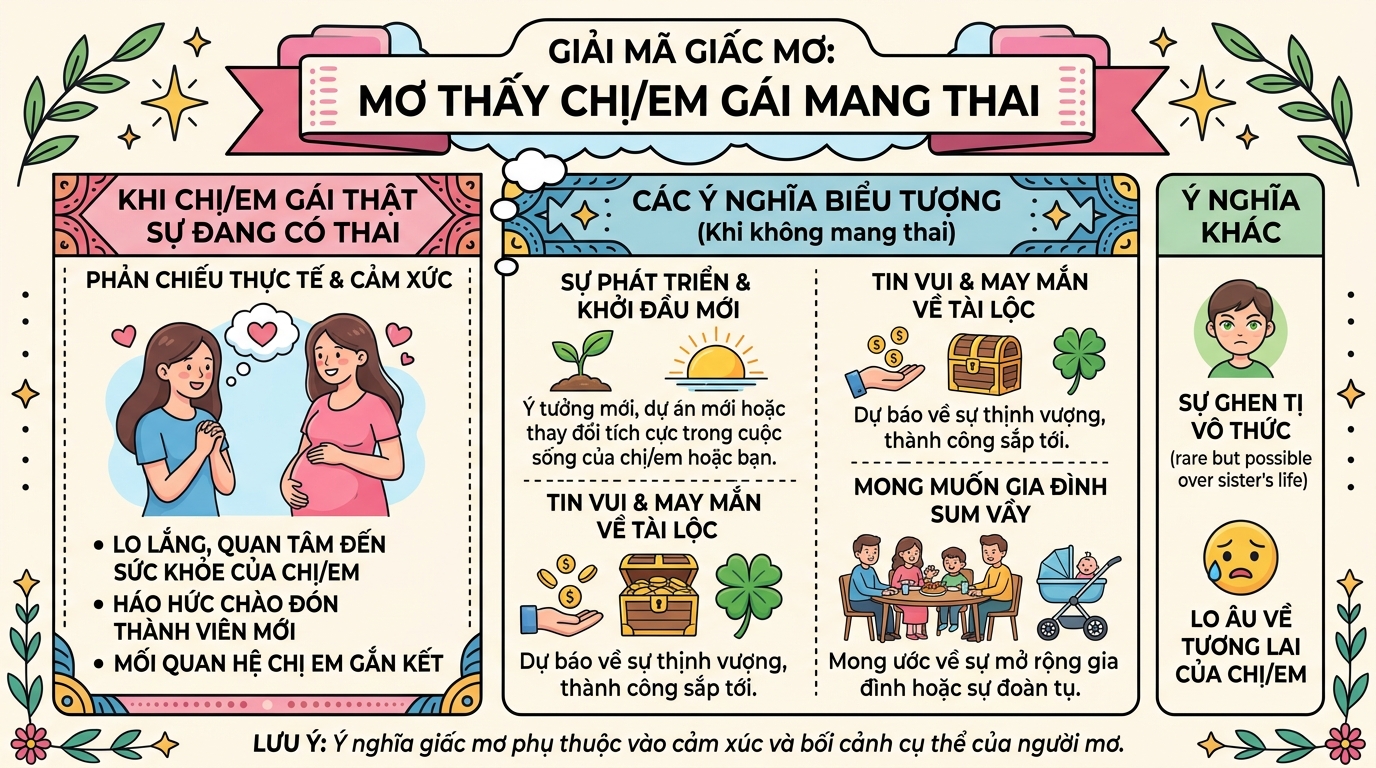 Ý nghĩa giấc mơ người thấy em gái có bầu, em gái mình có thai