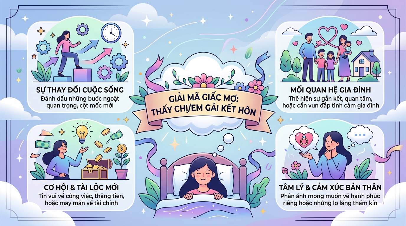 Giải mã điềm báo nằm mơ thấy em gái cưới chồng, lấy chồng