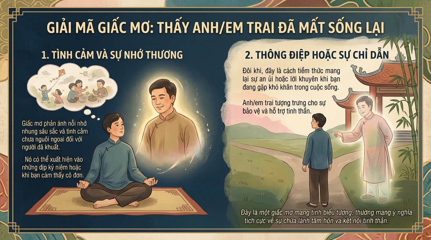 Ý nghĩa giấc mơ người thấy em trai chết sống lại, em trai đã mất về