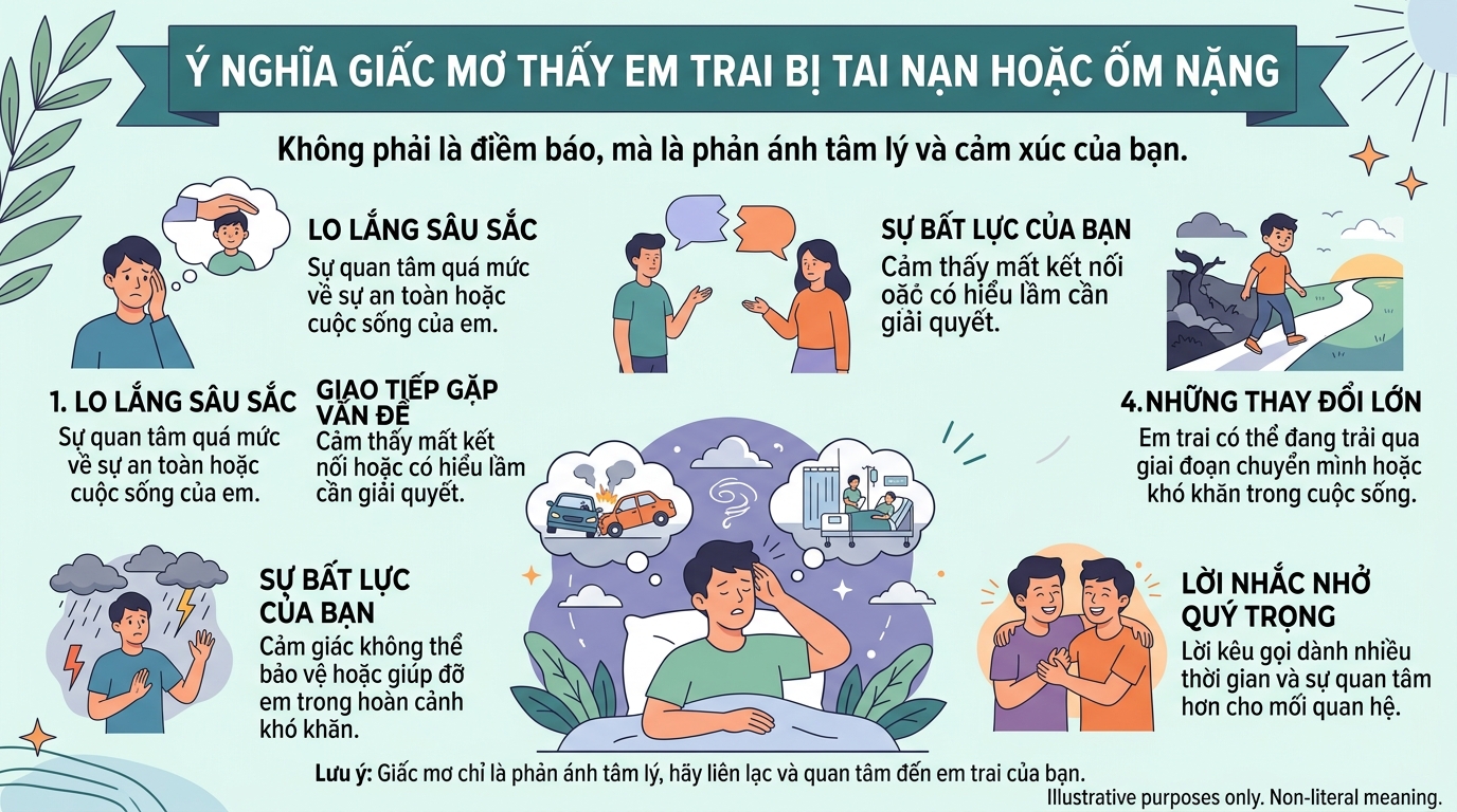 Ý nghĩa giấc mơ người thấy em trai bị tai nạn, bị bệnh nặng