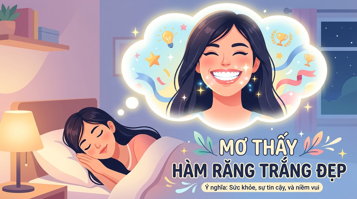 Điềm báo nằm mơ thấy hàm răng trắng sáng, hàm răng đều đẹp