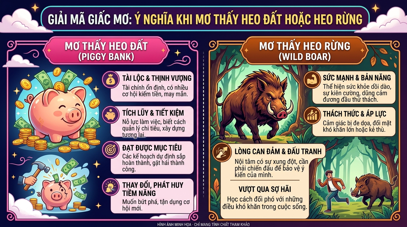 Ngủ mơ thấy heo đất, heo rừng báo hiệu điều gì