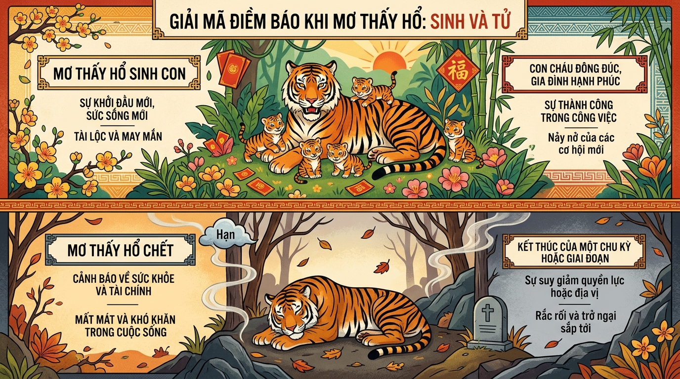 Giải mã điềm báo sinh tử khi chiêm bao thấy hổ đẻ hoặc hổ chết