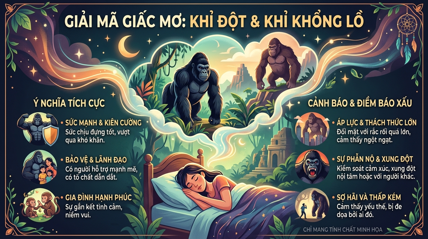 Giải mã giấc mơ thấy khỉ đột, khỉ khổng lồ
