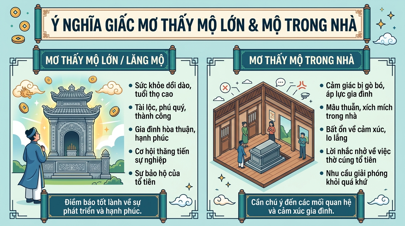 Ý nghĩa giấc mơ thấy lăng mộ lớn, nằm mơ thấy trong nhà có mộ