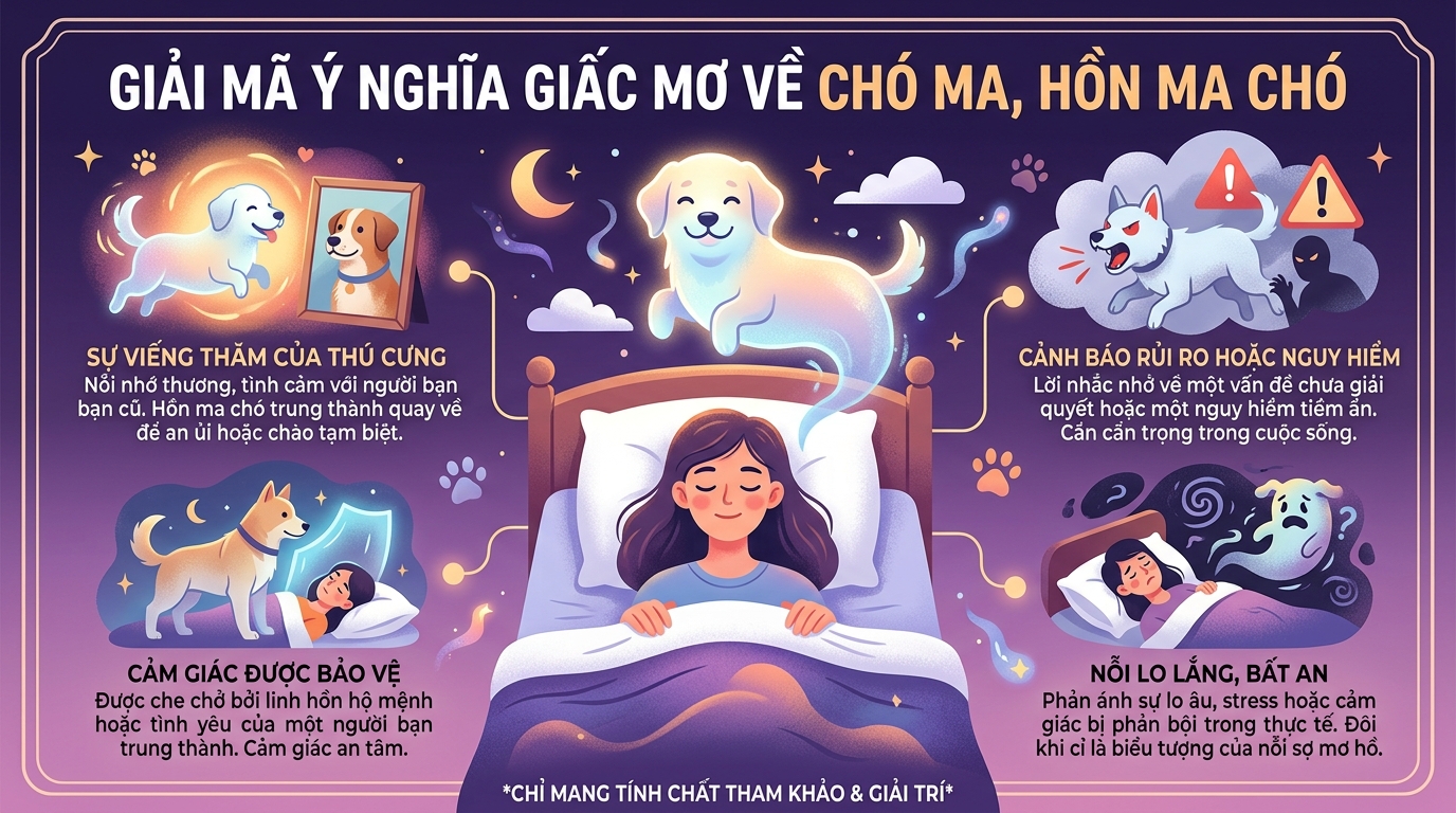 Giải mã điềm báo mơ thấy ma chó, chó ma