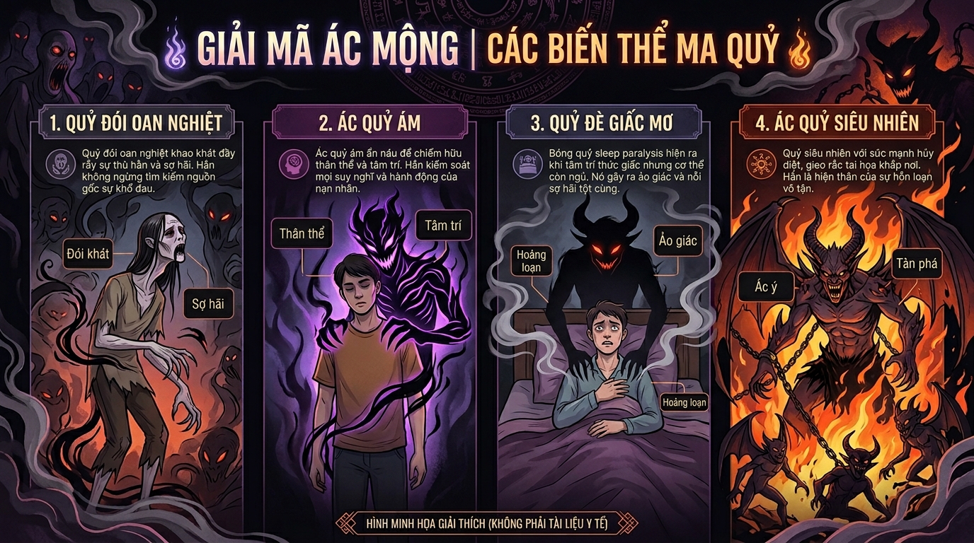 Giải mã ác mộng ma da, biến thể ma quỷ