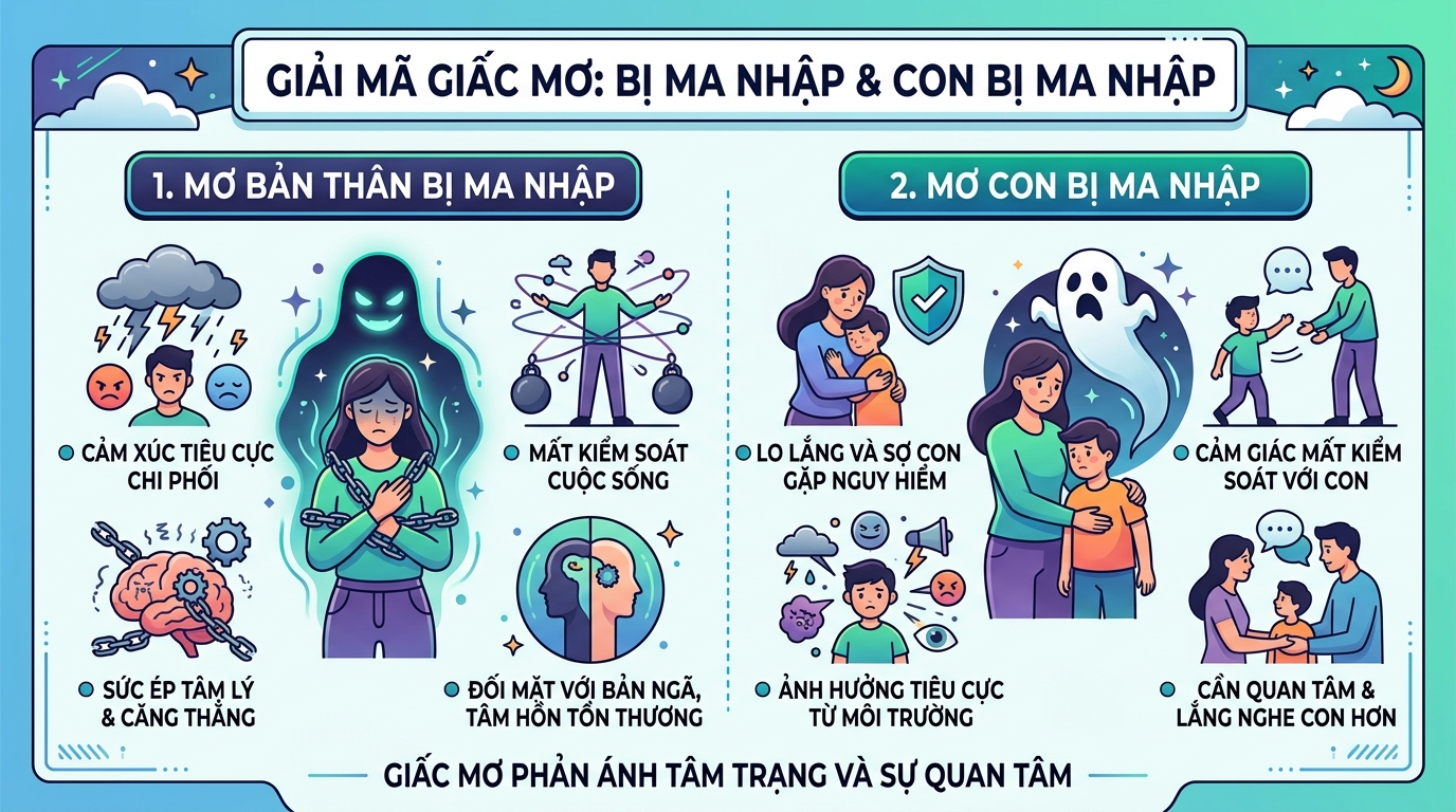 Giải mã hiện tượng nằm mơ thấy ma nhập vào người, con mình bị ma nhập