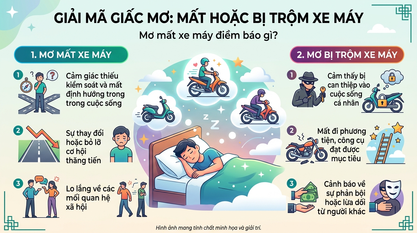 Giải mã điềm báo nằm mơ thấy mất xe máy, bị trộm xe