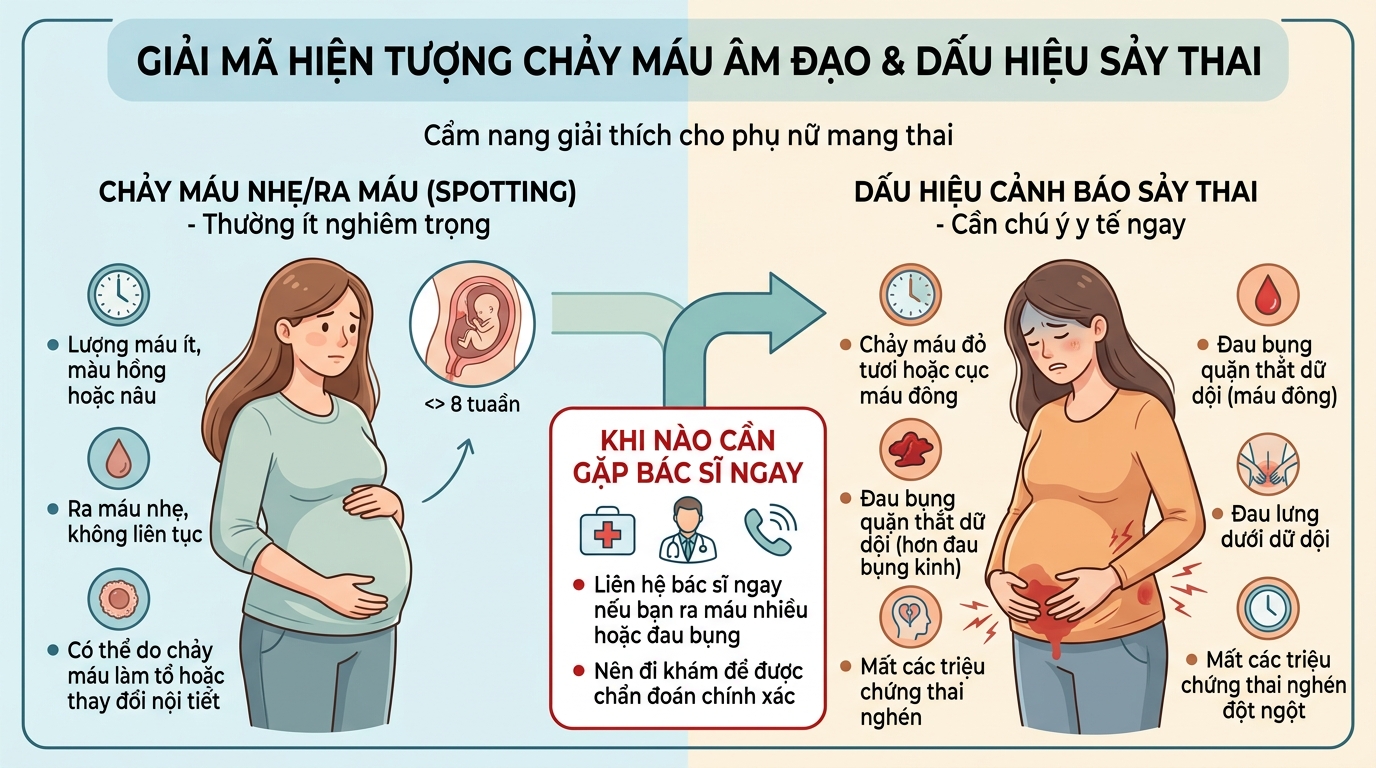 Giải mã ác mộng chảy máu vùng kín, sảy thai ra máu