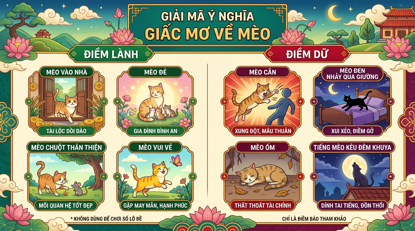 Giải mã giấc mơ thấy con mèo là điềm báo hên hay xui