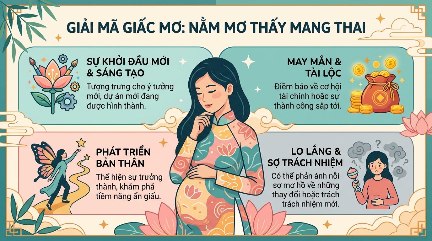 Giải mã điềm báo nằm mơ thấy mình có thai