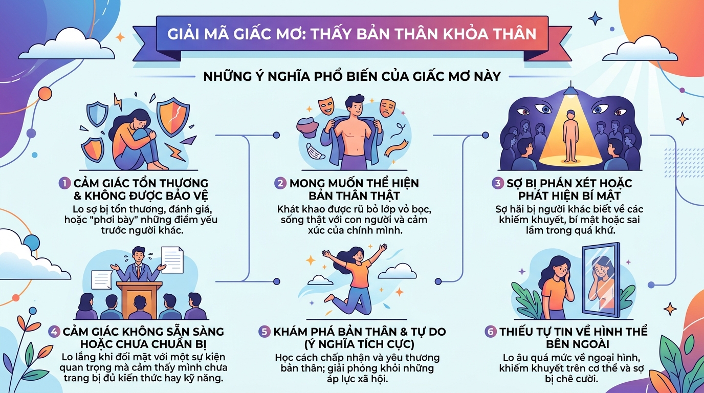 Giải mã nằm mơ thấy mình ở truồng