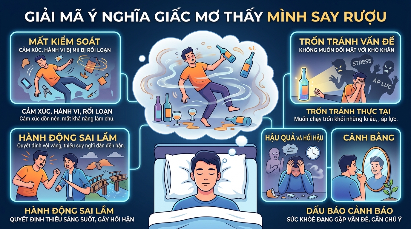 Giải mã điềm báo nằm mơ thấy mình say rượu uống rượu say xỉn
