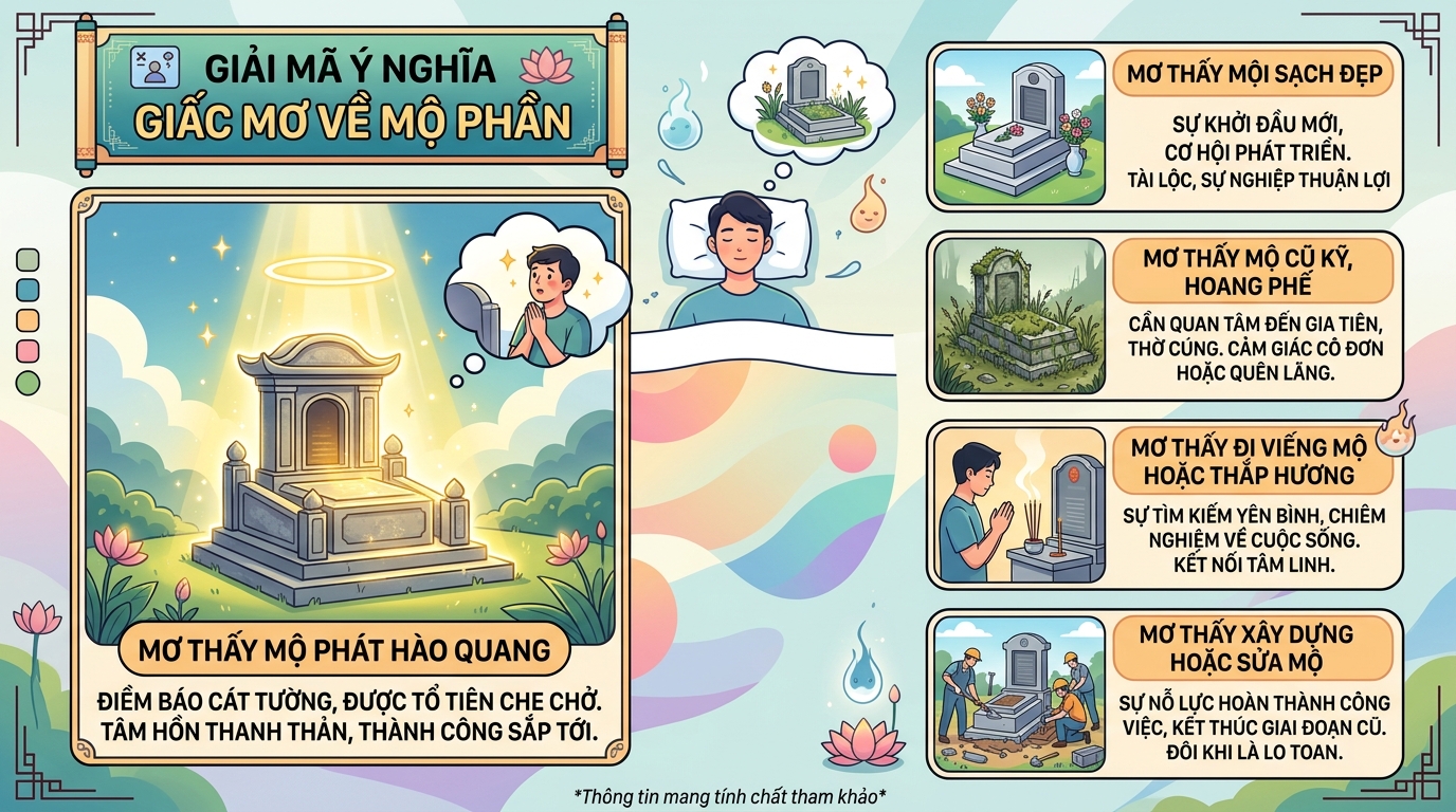 Giải mã điềm báo nằm mơ thấy mộ kết, mộ phát sáng hào quang