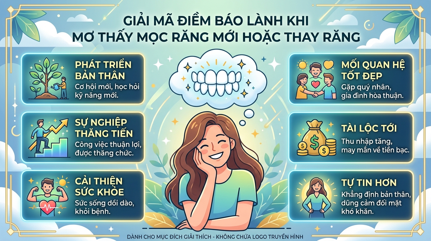 Giải mã điềm báo đại cát nằm mơ thấy mọc răng mới, thay răng