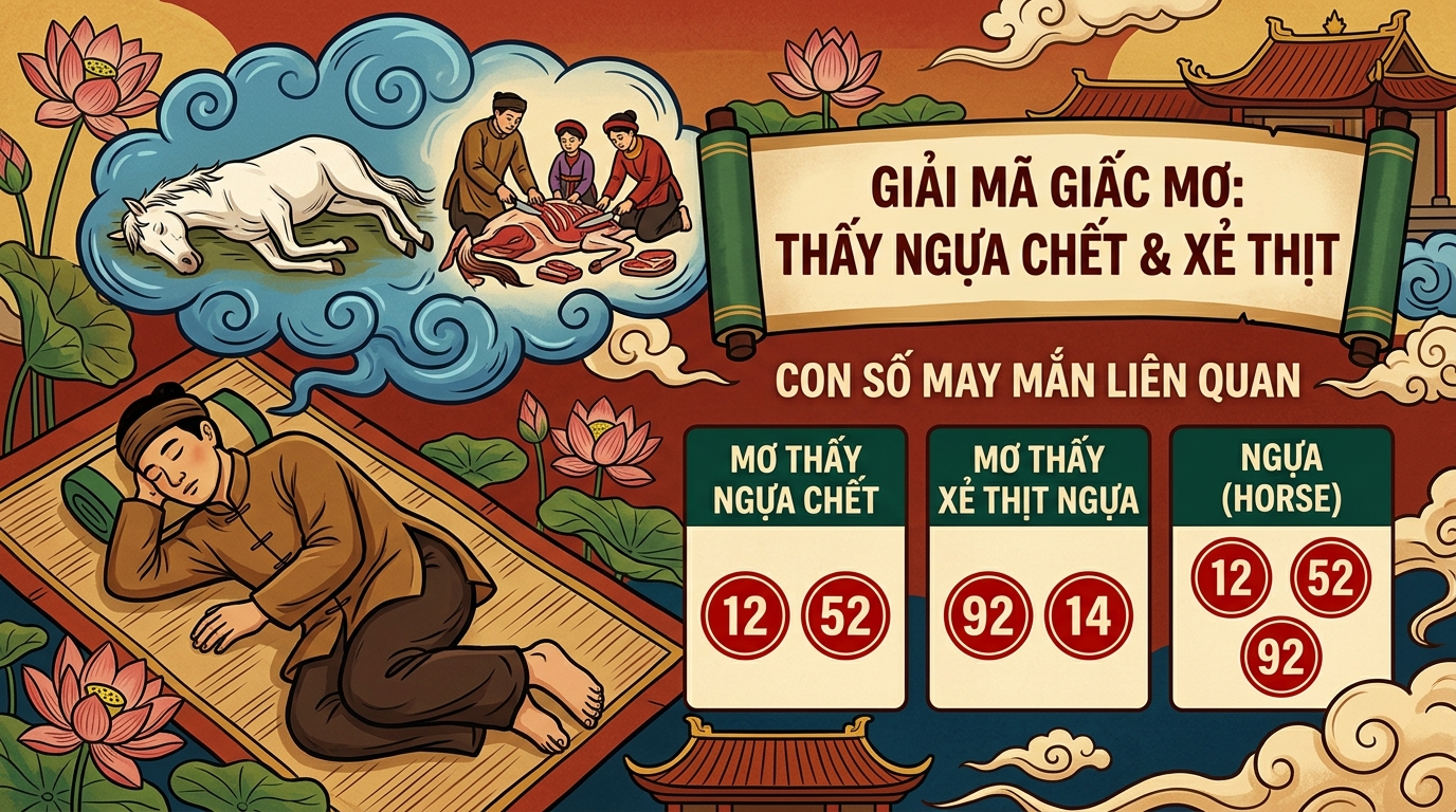 Ngủ mơ thấy ngựa chết, làm thịt ngựa đánh con gì