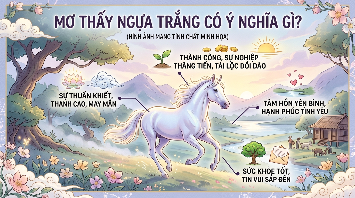Ngủ mơ thấy ngựa trắng, bạch mã là điềm báo gì