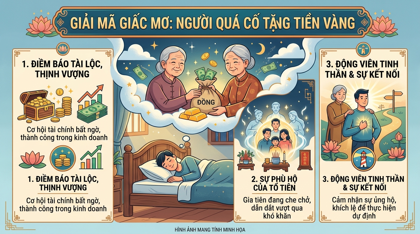 Giải mã điềm báo mơ thấy người chết về cho tiền, cho vàng