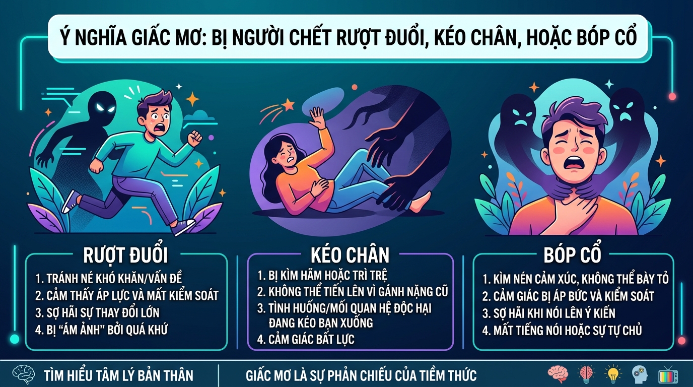 Ý nghĩa giấc mơ người chết bóp cổ, rượt đuổi, kéo chân đi theo