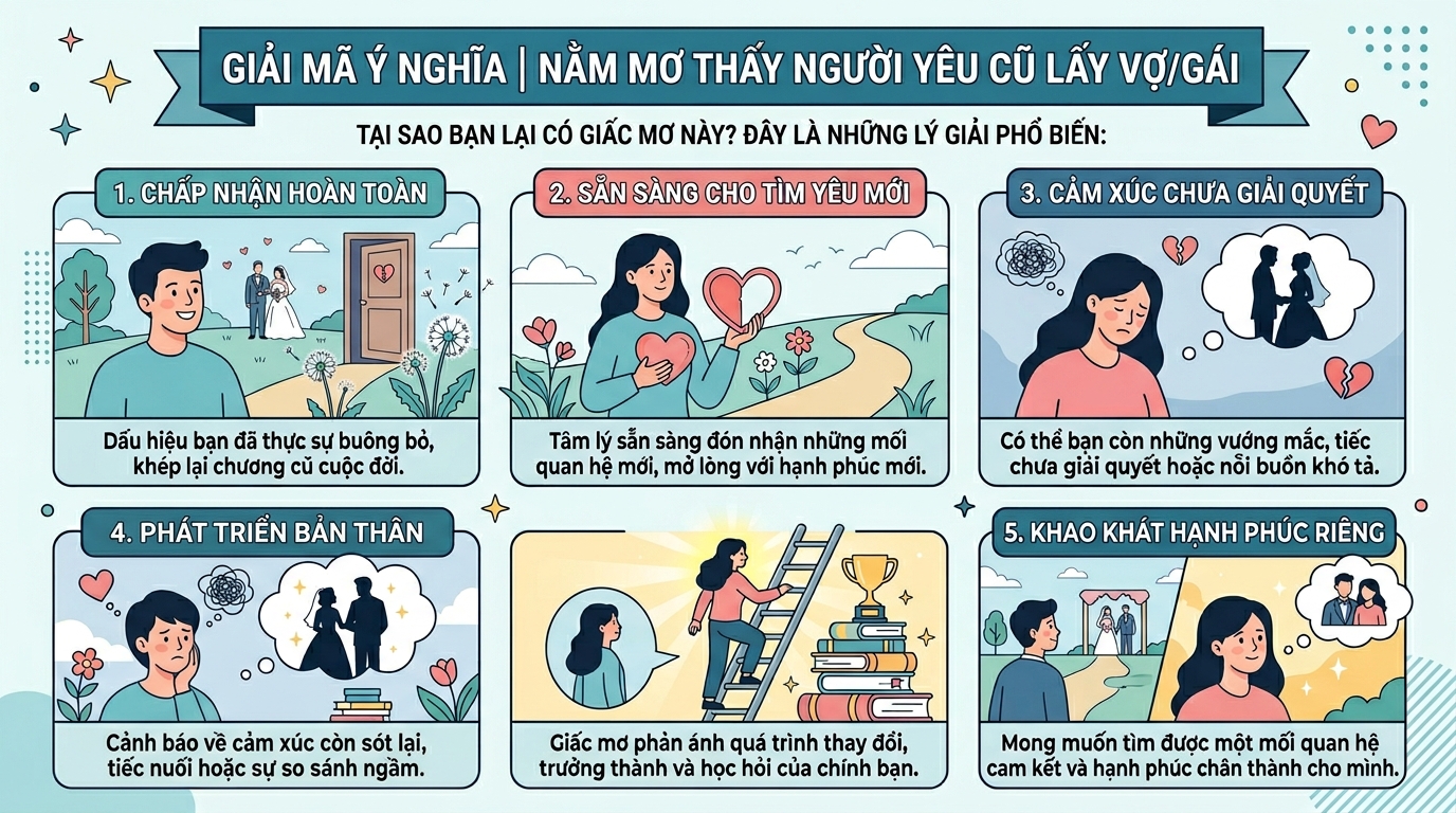 Giải mã nằm mơ thấy người yêu cũ lấy chồng, bạn thân, người nhà lấy chồng