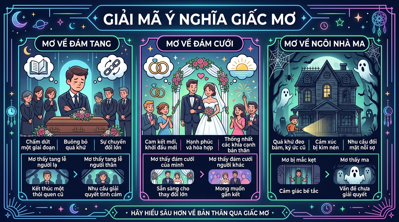 Giải mã điềm báo nằm mơ thấy nhà có đám ma, đám cưới, nhà có ma