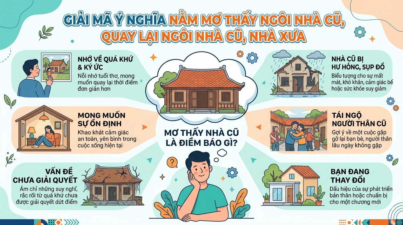 Giải mã điềm báo nằm mơ thấy nhà cũ, về nhà cũ, nhà xưa