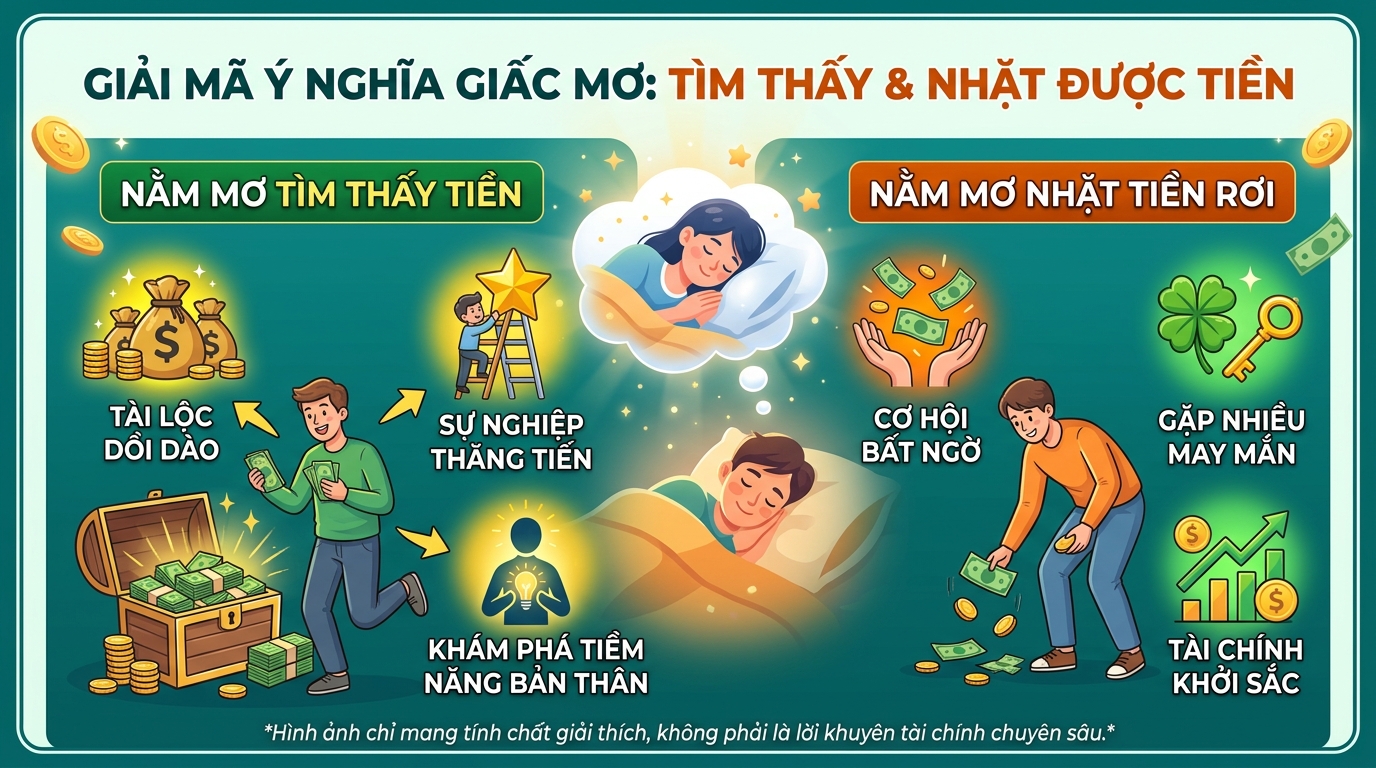 Giải mã điềm báo nằm mơ thấy nhặt được tiền, lượm tiền rơi