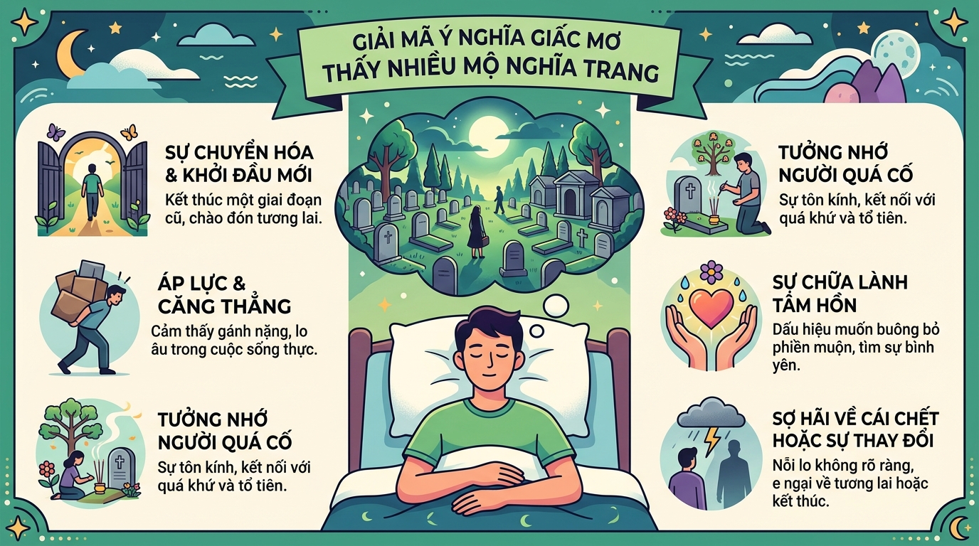 Giải mã điềm báo nằm mơ thấy nhiều ngôi mộ, nghĩa trang la liệt