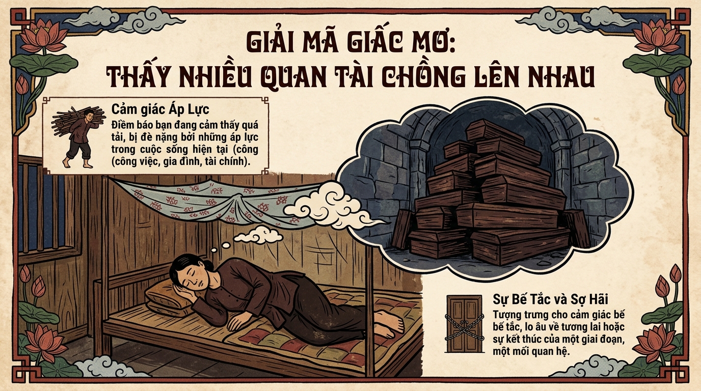 Ý nghĩa giấc mơ người thấy rất nhiều quan tài xếp chồng lên nhau