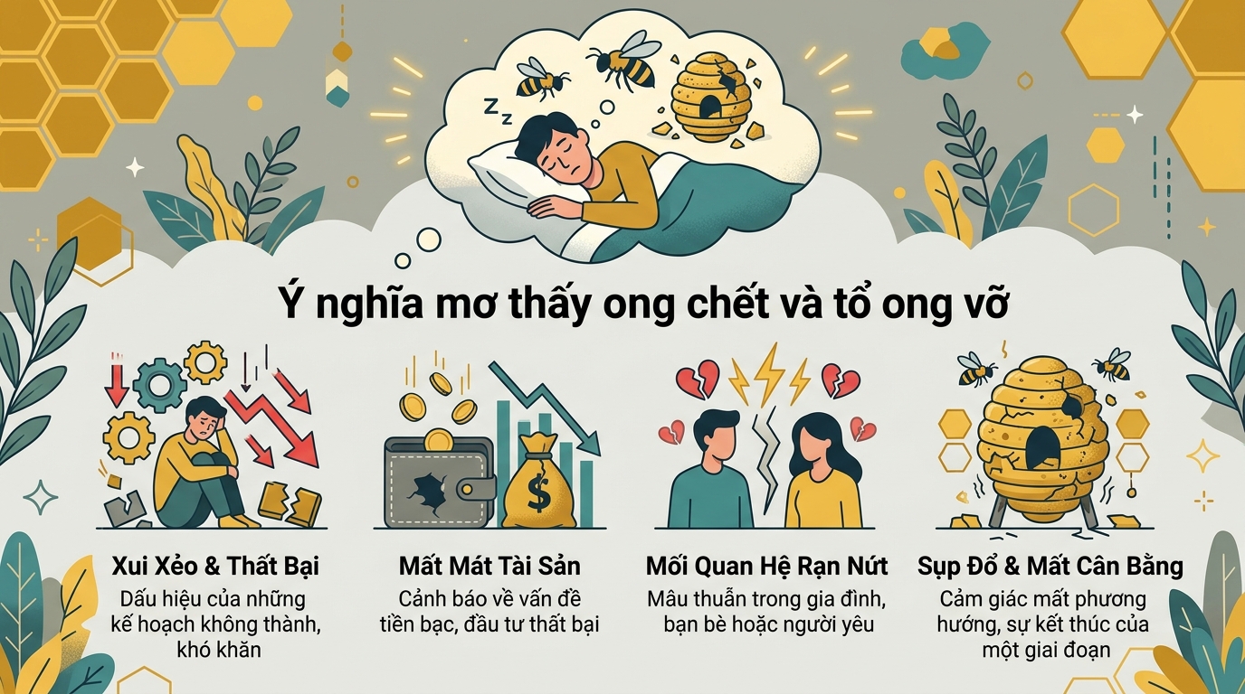 Ý nghĩa giấc mơ thấy ong chết tổ ong vỡ