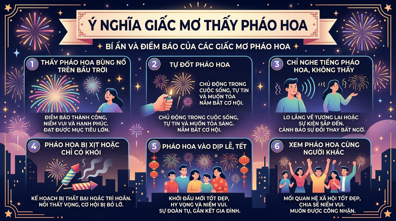 Giải mã tổng quan ý nghĩa nằm mơ thấy pháo hoa, nằm mơ pháo hoa