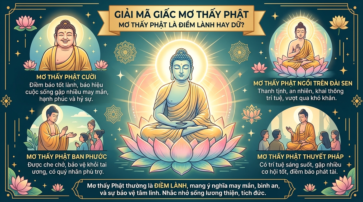 Nằm mơ thấy phật là điềm báo gì, nằm mơ thấy phật tốt hay xấu