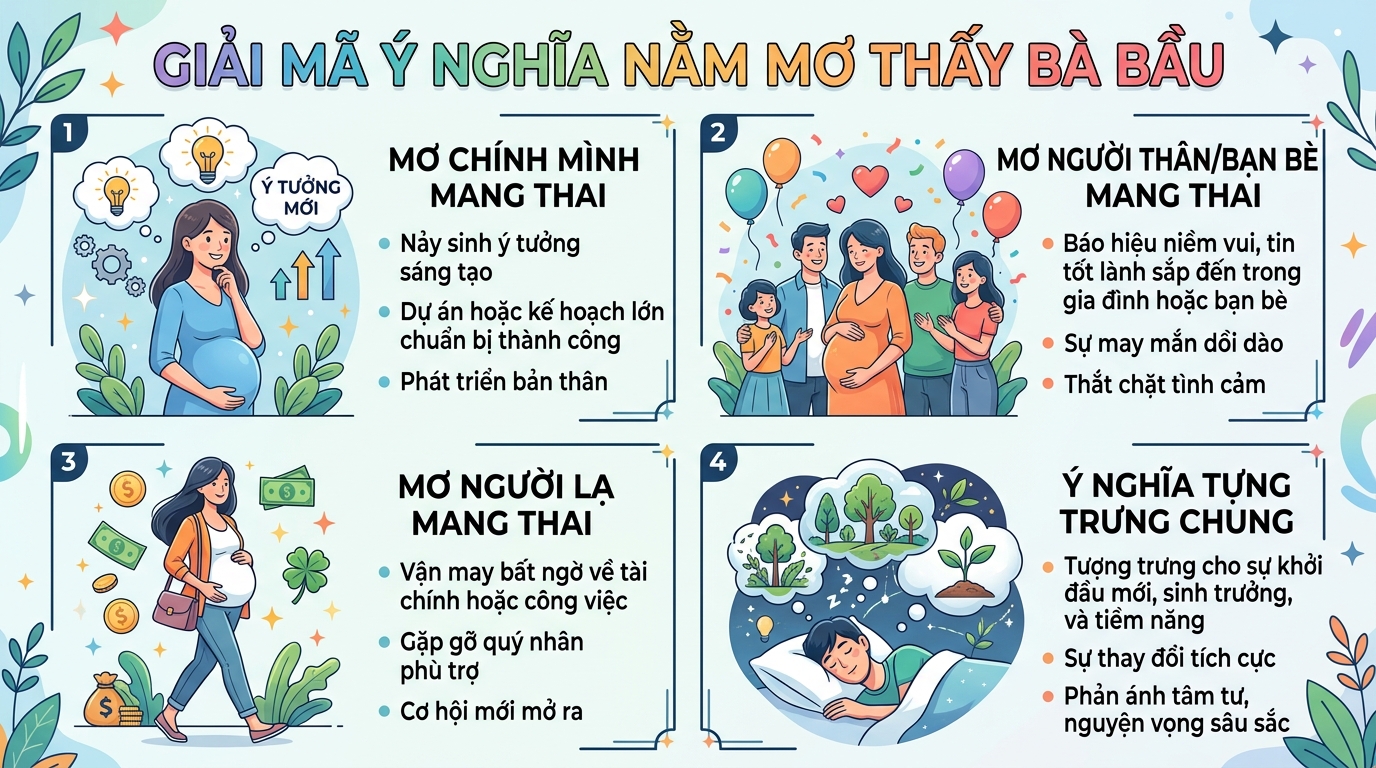 Giải mã điềm báo nằm mơ thấy phụ nữ có bầu, nằm mơ thấy phụ nữ mang thai
