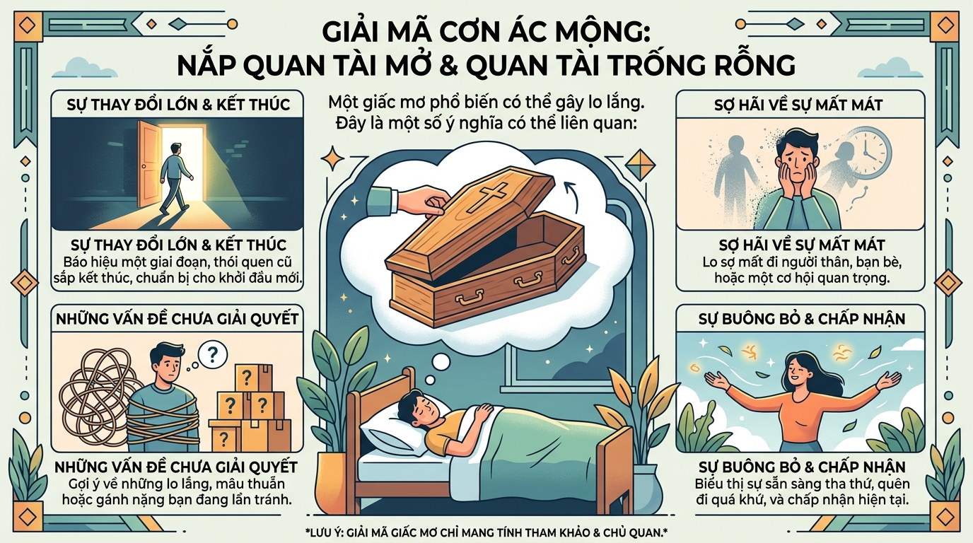 Giải mã ác mộng quan tài bật nắp, mở nắp, quan tài trống rỗng