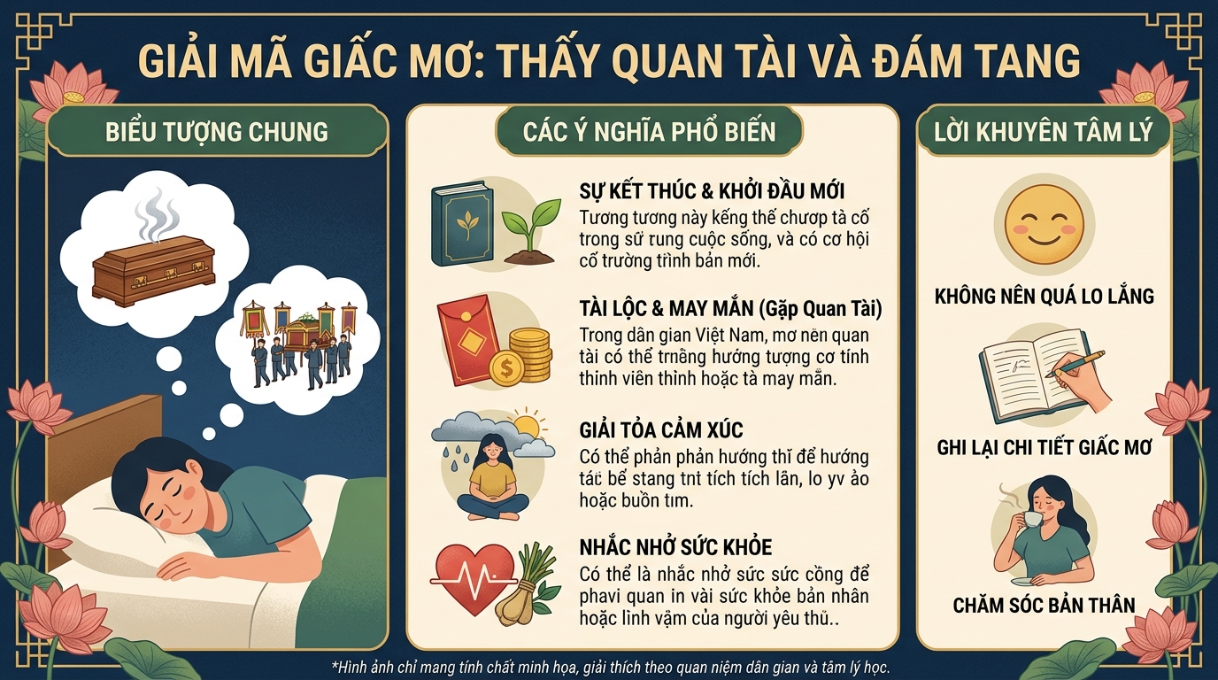 Giải mã điềm báo nằm mơ thấy quan tài trong đám tang, xác chết