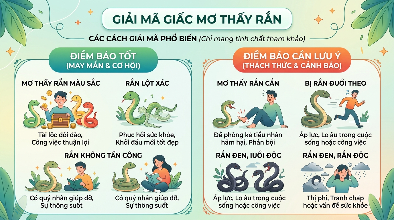Giải mã giấc mơ thấy rắn là điềm lành hay dữ