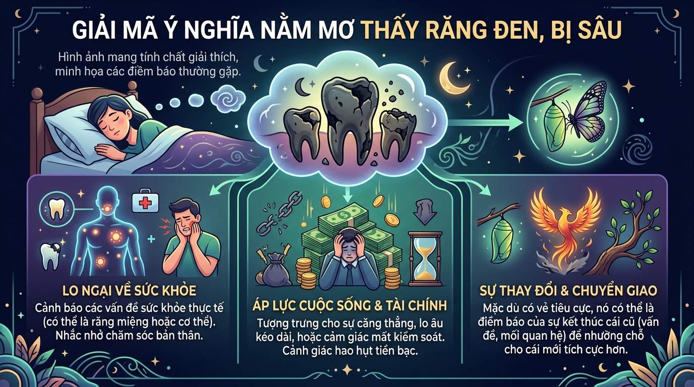 Giải mã điềm báo nằm mơ thấy răng sâu đen, răng hư hỏng