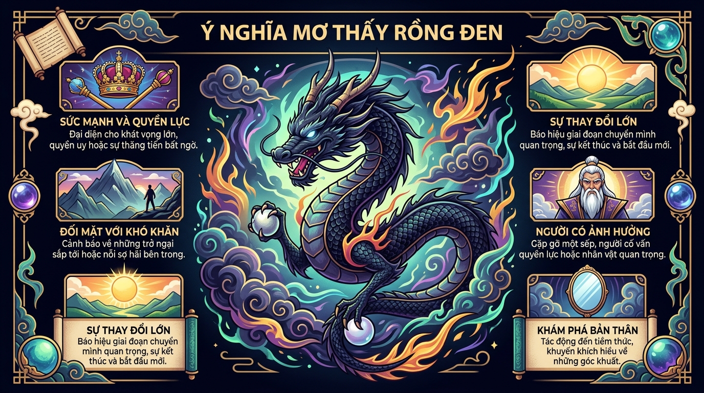 Ý nghĩa giấc mơ thấy rồng đen, hắc long