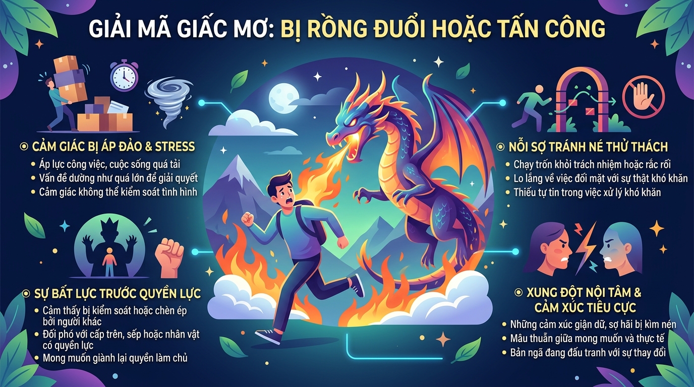 Giải mã điềm báo mơ thấy rồng rượt đuổi, rồng tấn công