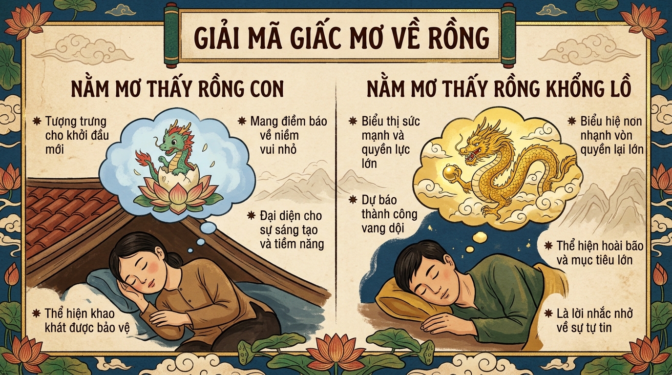 Giải mã chiêm bao thấy rồng con, rồng khổng lồ