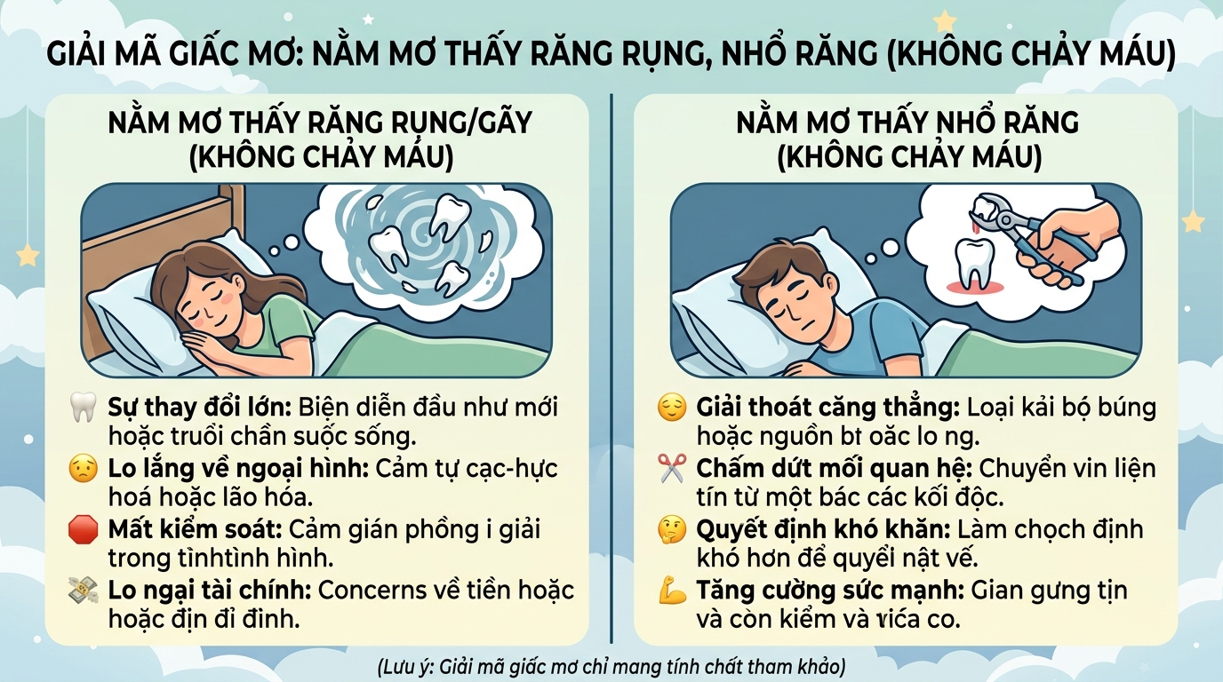 Điềm báo nằm mơ thấy gãy răng không chảy máu, nhổ răng không chảy máu