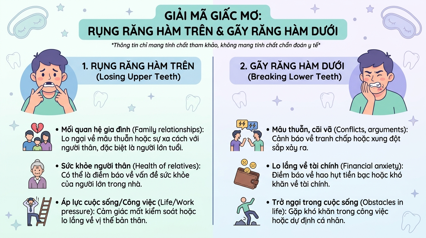 Giải mã nằm mơ thấy rụng răng hàm trên, gãy răng hàm dưới