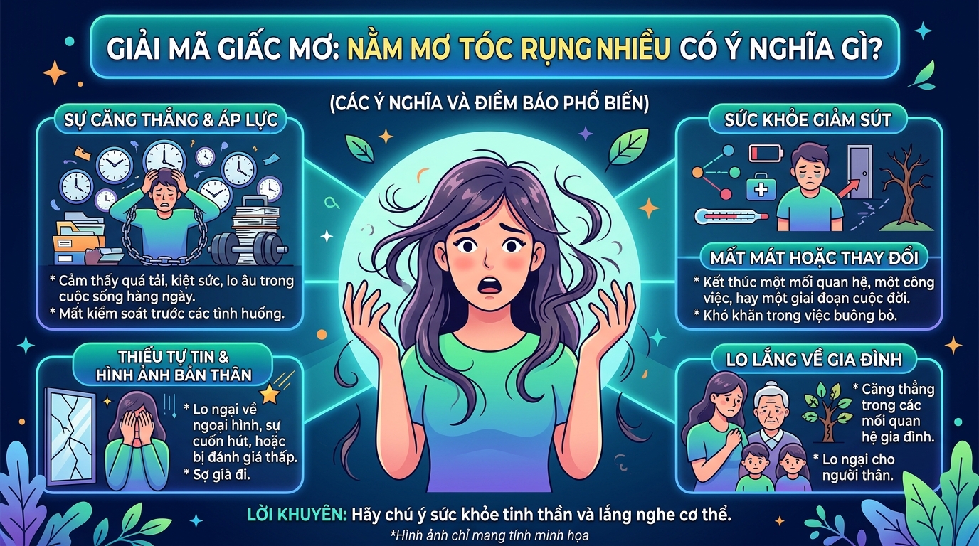 Giải mã điềm báo nằm mơ thấy rụng tóc, rụng nhiều tóc