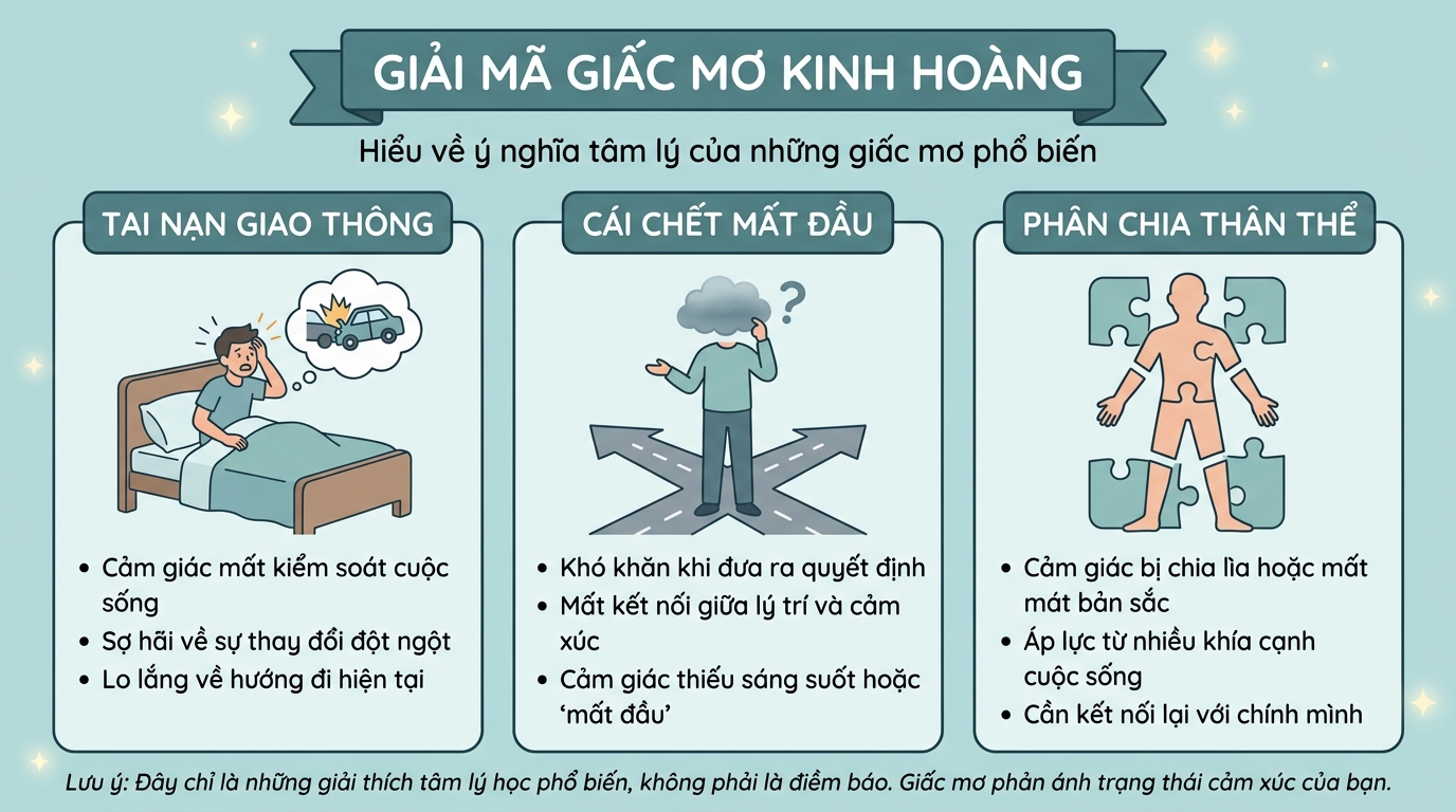 Giải mã ác mộng mơ thấy tai nạn giao thông, chết mất đầu, bị chặt xác