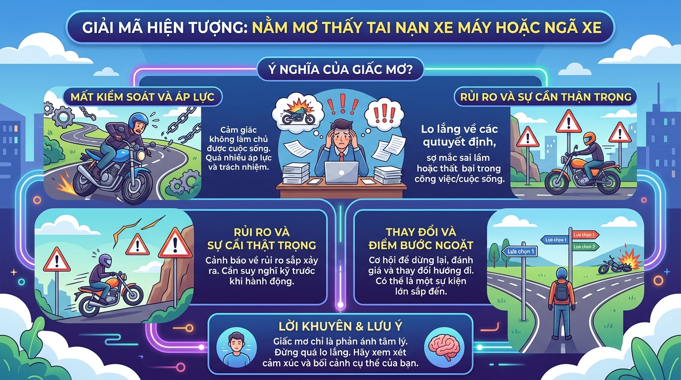 Giải mã hiện tượng nằm mơ thấy tai nạn xe máy, ngã xe máy