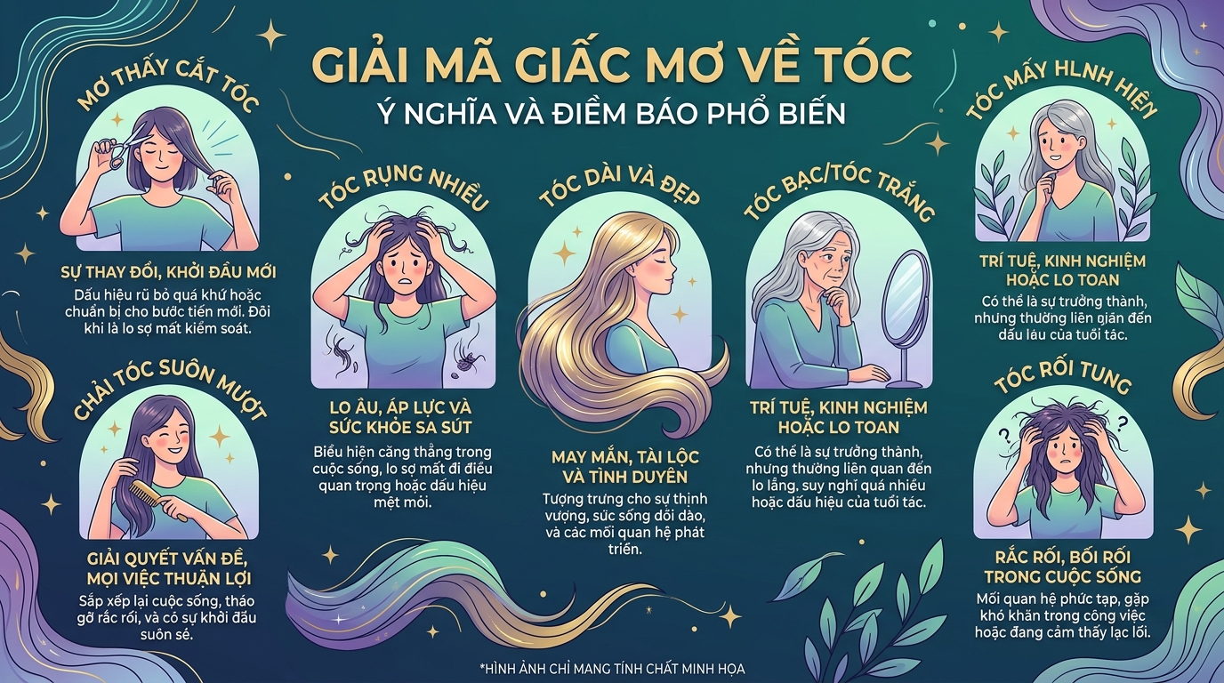 Giải mã giấc mơ thấy tóc toàn tập là điềm báo gì
